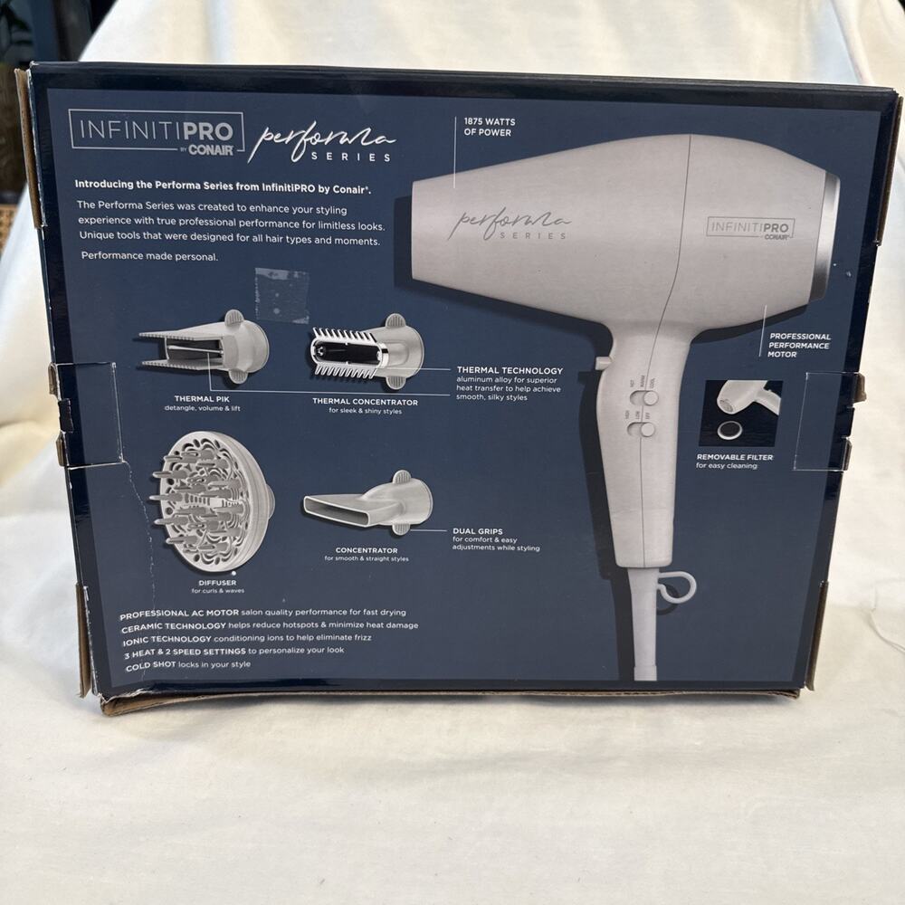 INFINITIPRO by CONAIR Performa Series Ionic Ceramic Hair Dryer - Picture 3 of 7